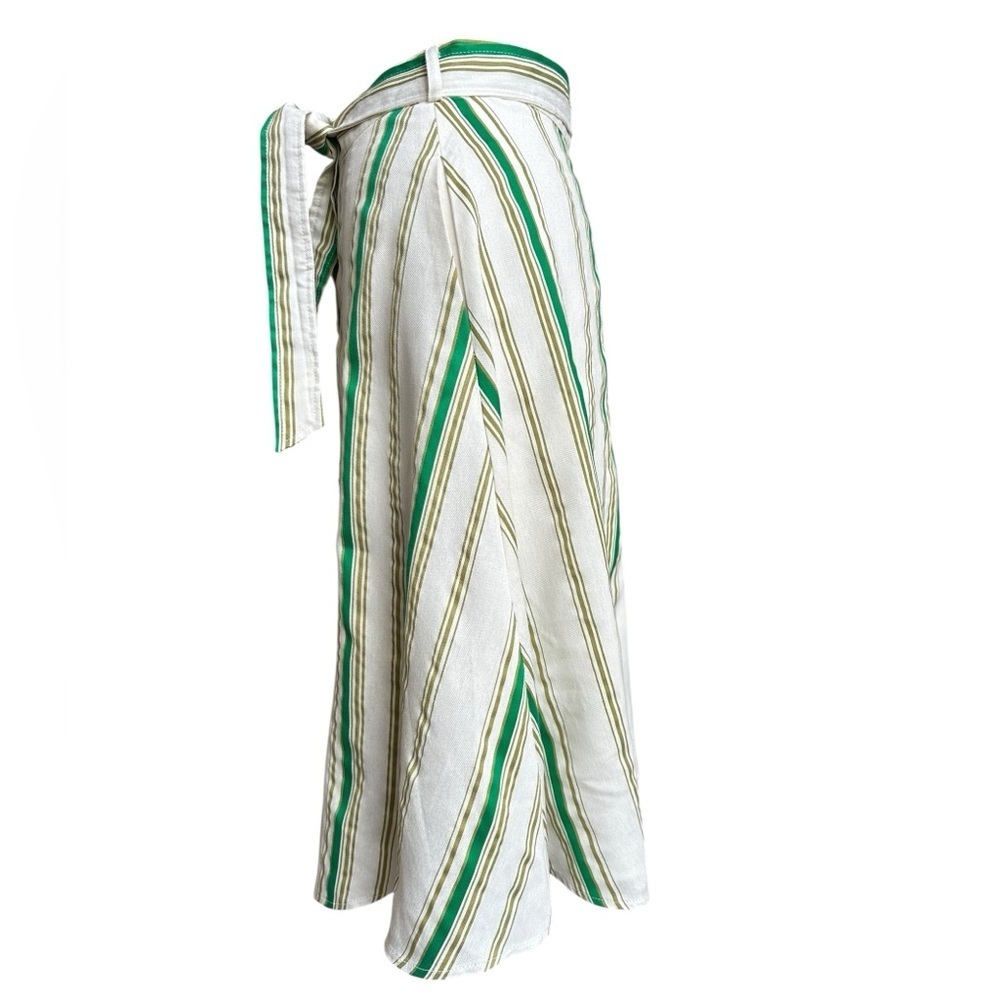 Hutch Anthropologie Baracoa Striped Button-Down Midi A-Line Skirt Size 2 Coastal - Picture 7 of 10